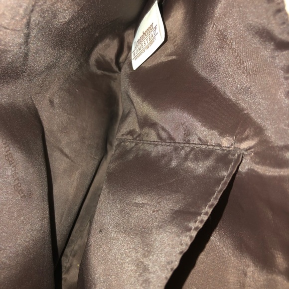 Longaberger Burgundy/Brown/Cream Floral Print PurseTote - Picture 8 of 9